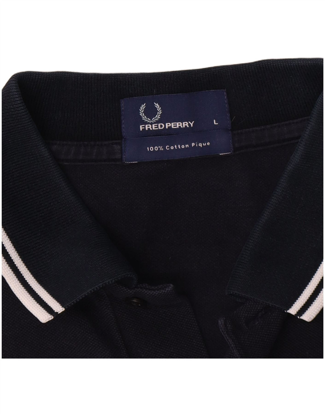 Мужская рубашка-поло Fred Perry, темно-синяя, хлопковая