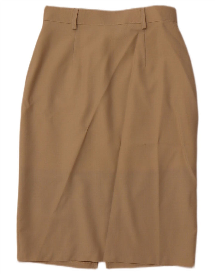 Юбка-карандаш женская VINTAGE IT 44 Medium W28 Коричневая шерсть