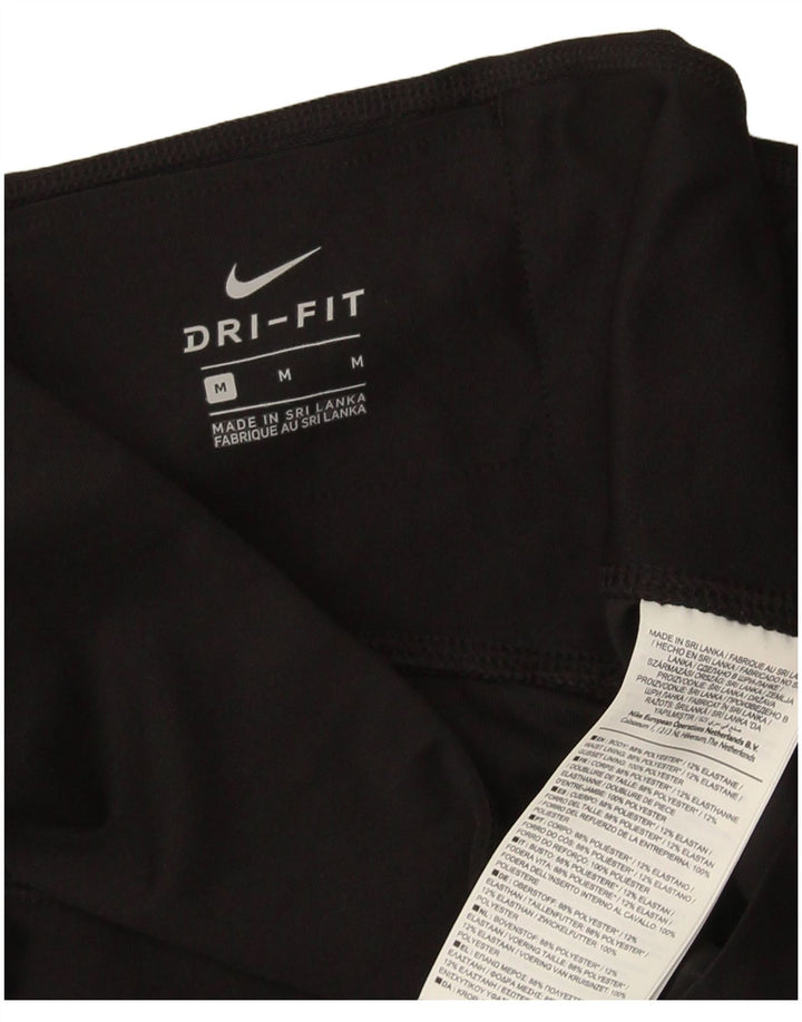 Женские леггинсы-капри Nike Dri Fit UK 14, средний черный, полиэстер