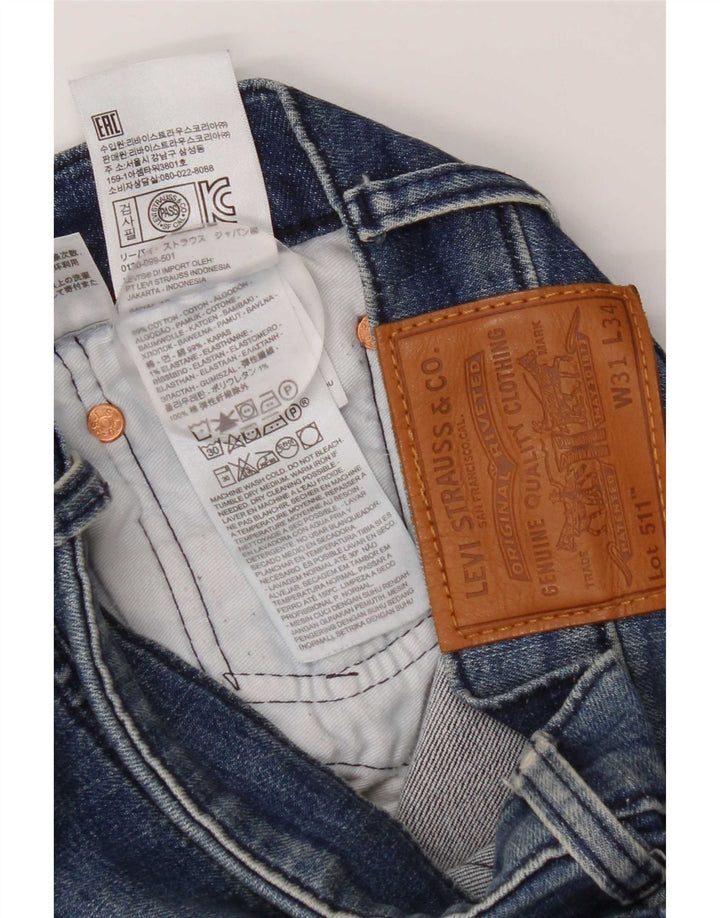 Мужские джинсы Levi's Slim 511 W31 L34 синие, хлопок