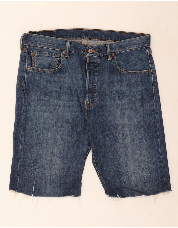 Мужские джинсовые шорты Levi's 501 W34, большие синие, хлопок