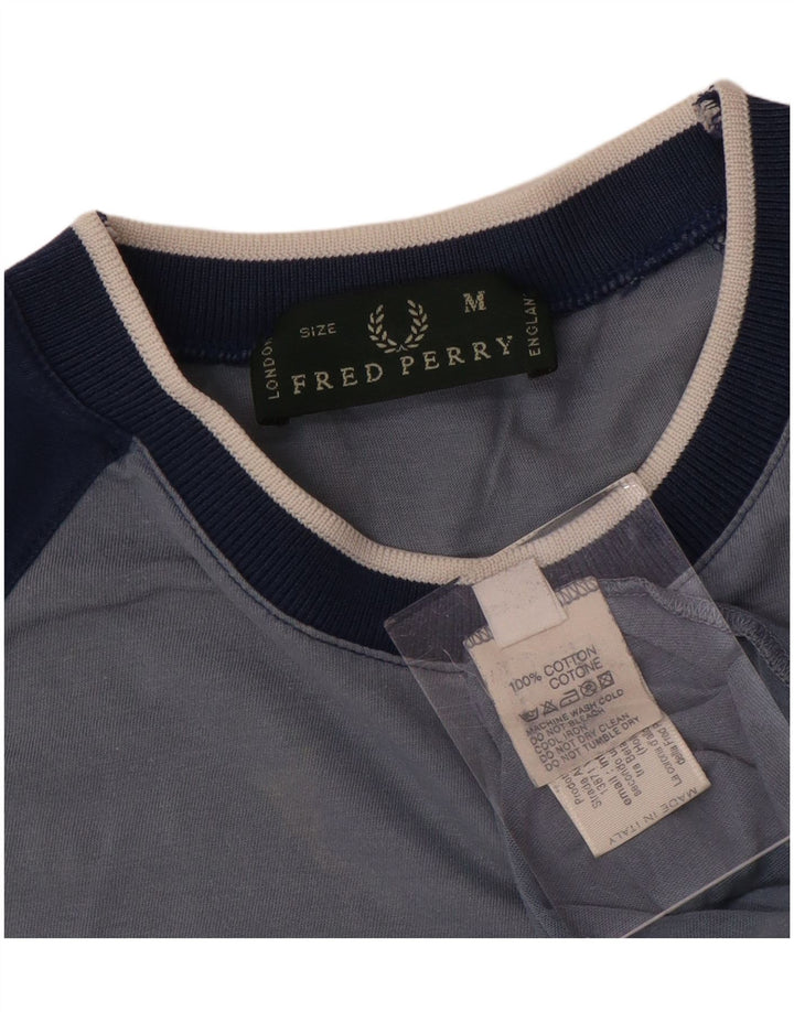 Мужская футболка с рисунком FRED PERRY, средний синий, цветной блок