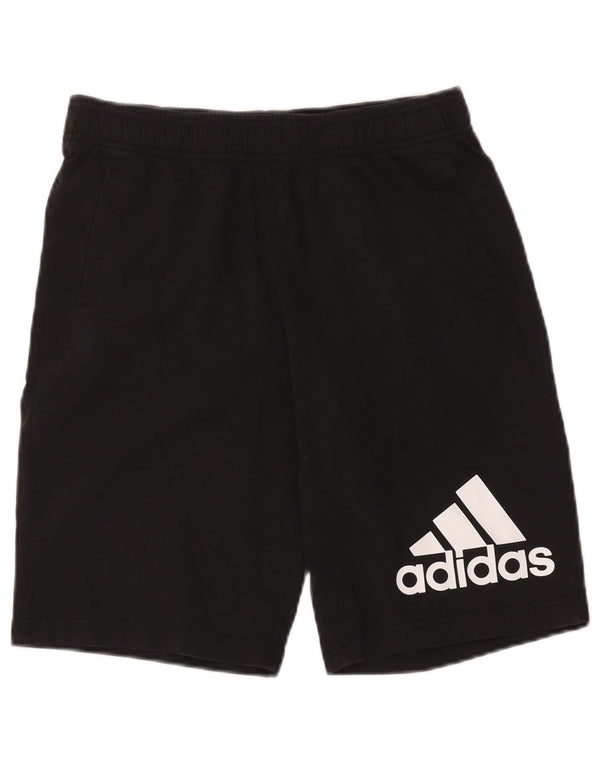 Спортивные шорты Adidas для мальчиков с рисунком 15-16 лет, черные