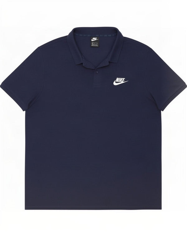Мужская рубашка-поло Nike 2XL, темно-синяя, хлопок