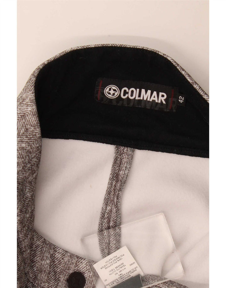 Colmar Женские повседневные брюки со штрипками IT 42 Medium W30 L30 Серые с узором «елочка»