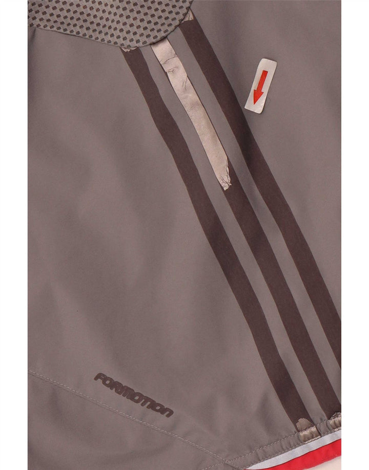 Женский спортивный костюм Adidas Top Jacket UK 16, большой серый полиэстер с цветными блоками