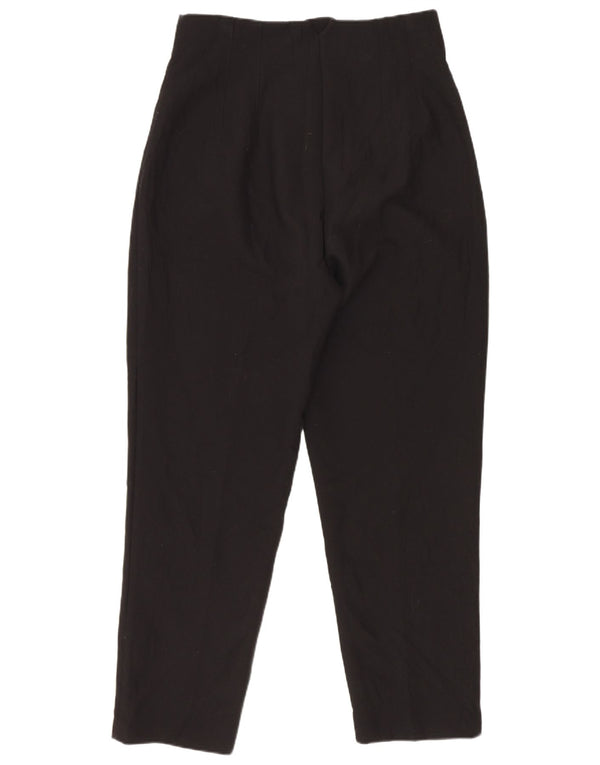 Zara Женские зауженные костюмные брюки с высокой талией, средние W28 L26, черный полиэстер