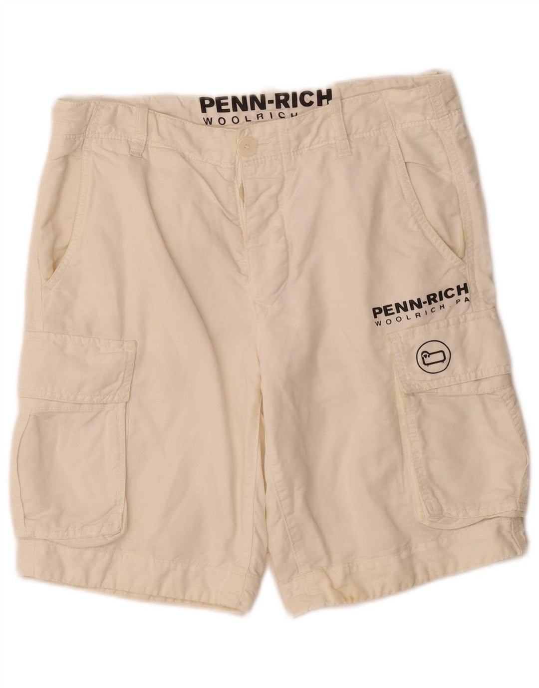 Мужские шорты карго Woolrich Penn-Rich с рисунком, маленькие W29, белый лен