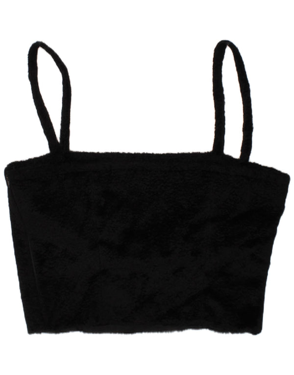 Женский укороченный топ Mariella Burani Amuleti UK 14, средний черный, вискоза