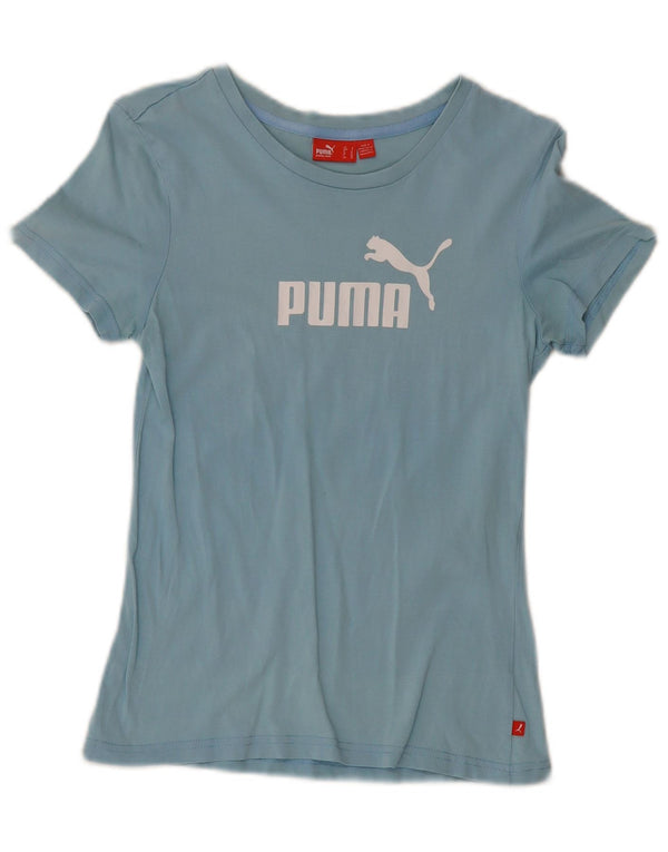 Женская футболка с рисунком Puma Top UK 10, маленькая синяя