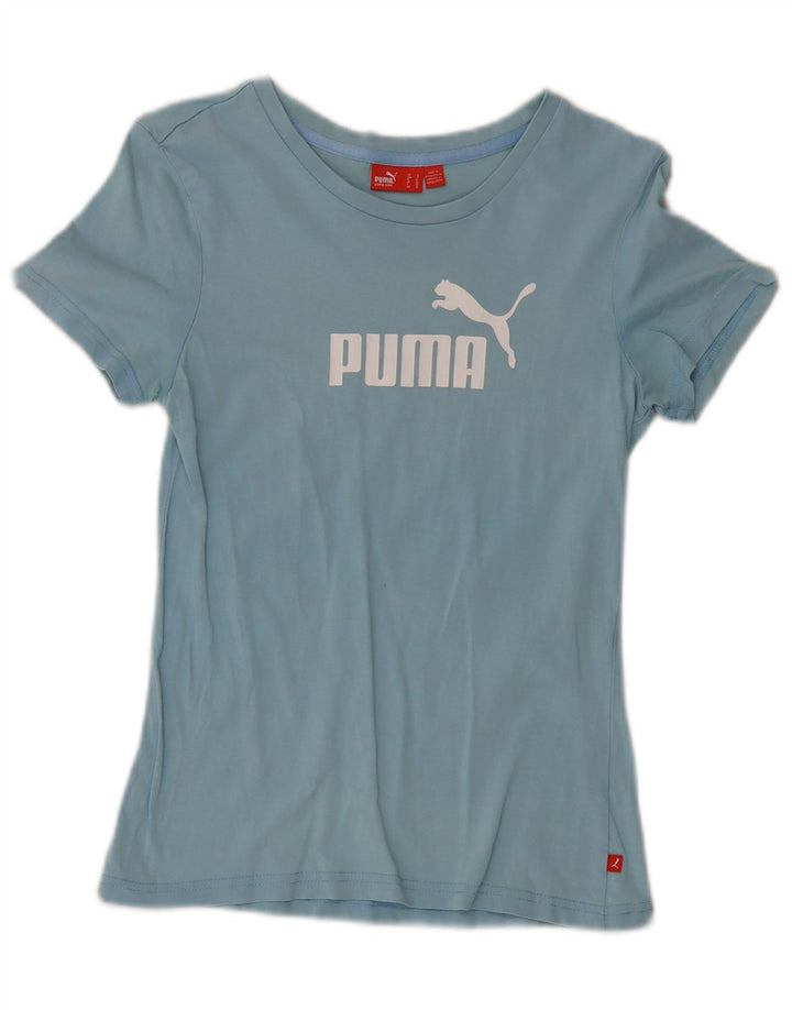 Женская футболка с рисунком Puma Top UK 10, маленькая синяя
