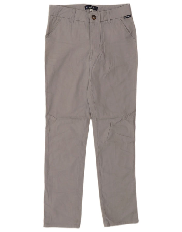 Прямые брюки чинос Ben Sherman для мальчиков 10–11 лет W26 L26 Серый хлопок