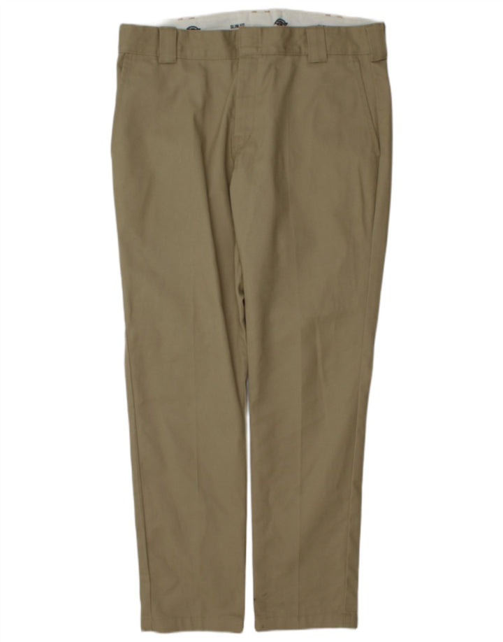 Мужские брюки-чиносы Dickies Slim Fit W34 L32, хаки, полиэстер