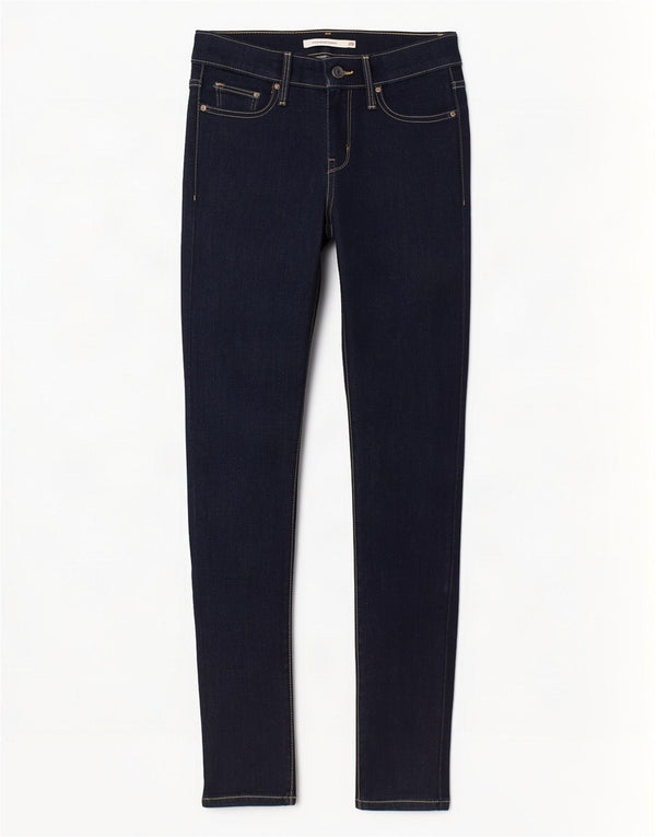 Женские утягивающие джинсы скинни Levi's W25 L32, темно-синий, хлопок
