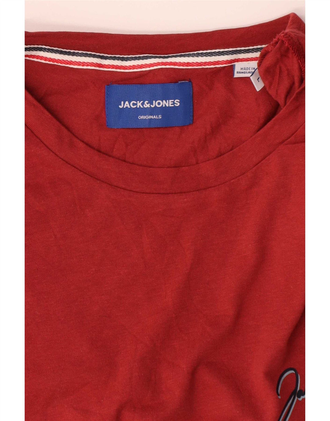 Мужская футболка Jack & Jones из хлопка среднего красного цвета