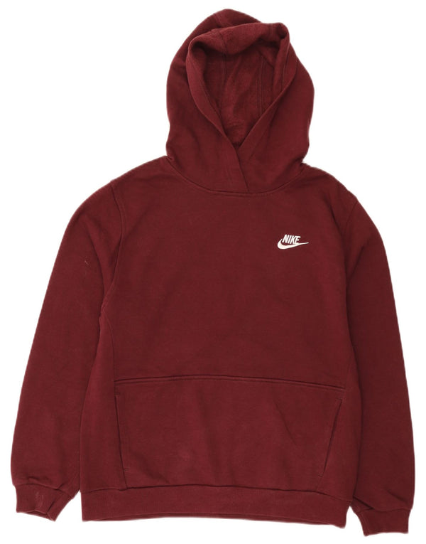 Джемпер с капюшоном Nike для мальчиков 13–14 лет, бордовый, хлопок, XL