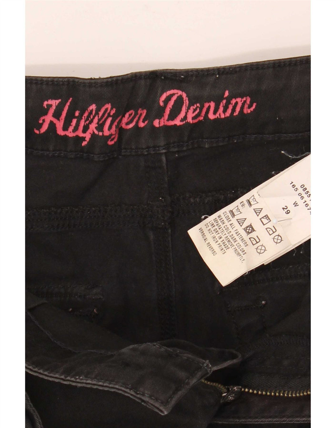 Женские шорты чинос Tommy Hilfiger W29, средний черный, хлопок