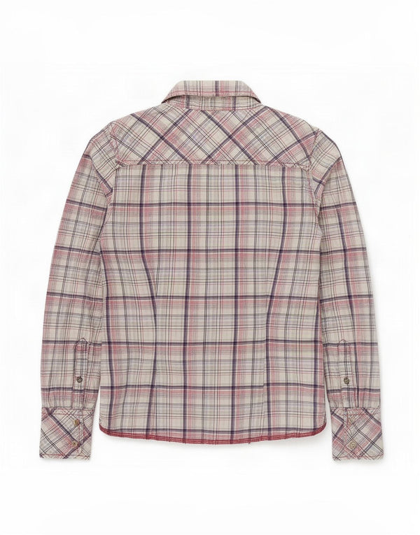 Женская деловая рубашка Tommy Hilfiger UK 10, маленькая белая хлопковая клетка в клетку