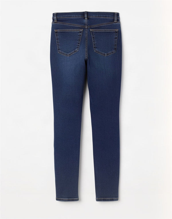 Topshop Womens Jamie Distressed Skinny Jeans W28 L27 Blue Polyester