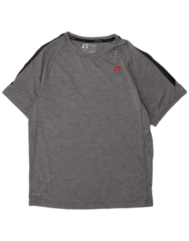 Футболка RUSSELL ATHLETIC Dri-Power для мальчиков, топ 14–15 лет, размер XL, серый