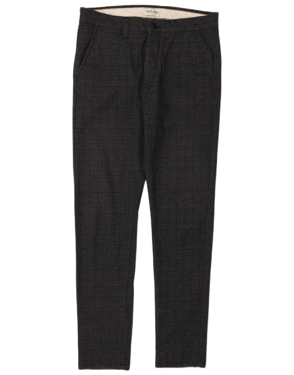 Мужские повседневные брюки Jack & Jones Marco W32 L34 серые в клетку из полиэстера