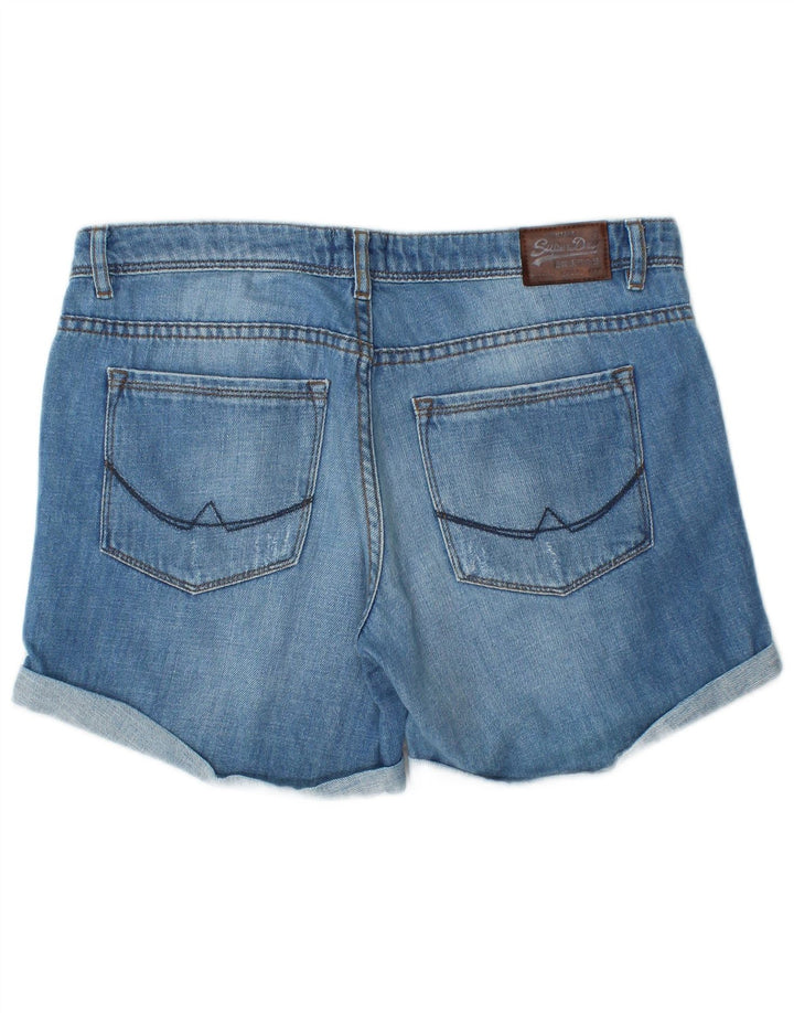 Женские джинсовые шорты Superdry W30, средний синий, хлопок