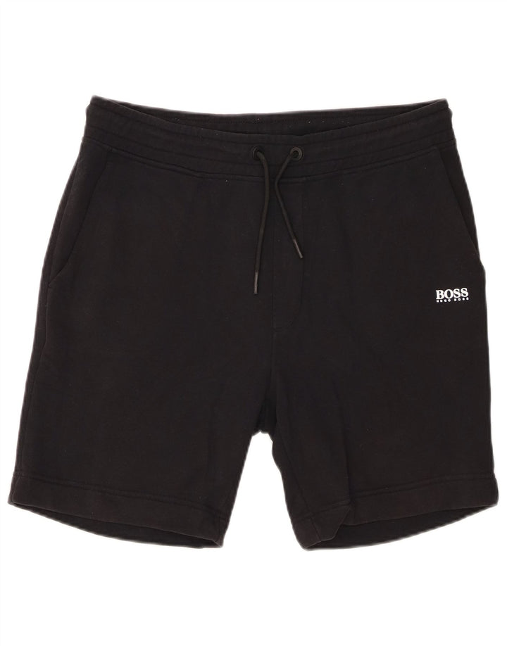 Мужские спортивные шорты Hugo Boss, большие черные хлопковые