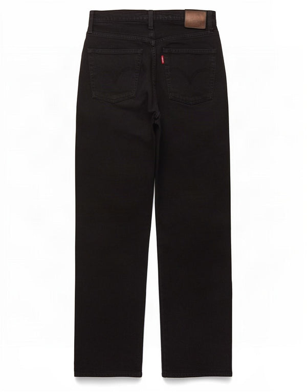 Levi's Womens Ribcage Straight Jeans W25 L28 Black
