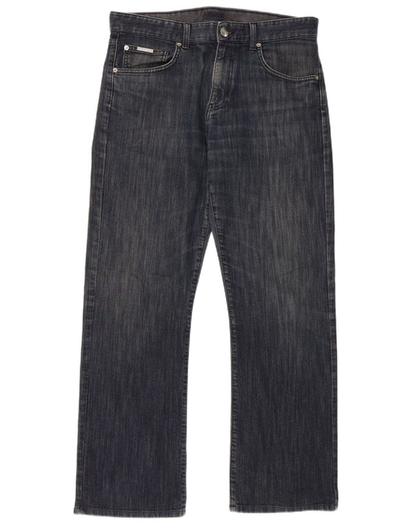 Armani Collezioni Mens Straight Jeans W34 L30 Navy Blue Cotton