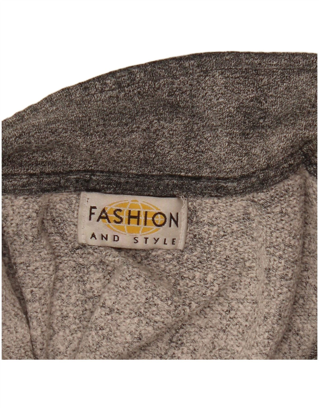 ВИНТАЖНЫЙ женский свитер с воротником на молнии, Великобритания, 18 XL, серый в крапинку