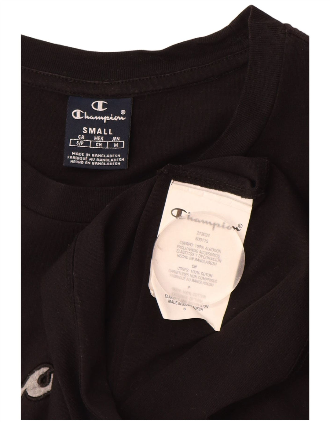 Мужская футболка с рисунком CHAMPION, маленький черный хлопковый топ