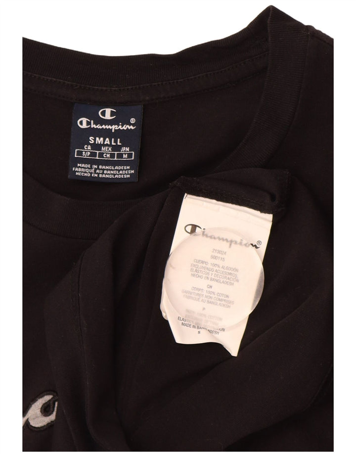 Мужская футболка с рисунком CHAMPION, маленький черный хлопковый топ