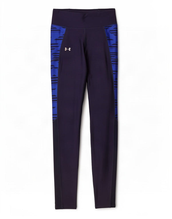 Женские леггинсы Under Armour UK 6 XS, темно-синий, полиэстер с геометрическим рисунком