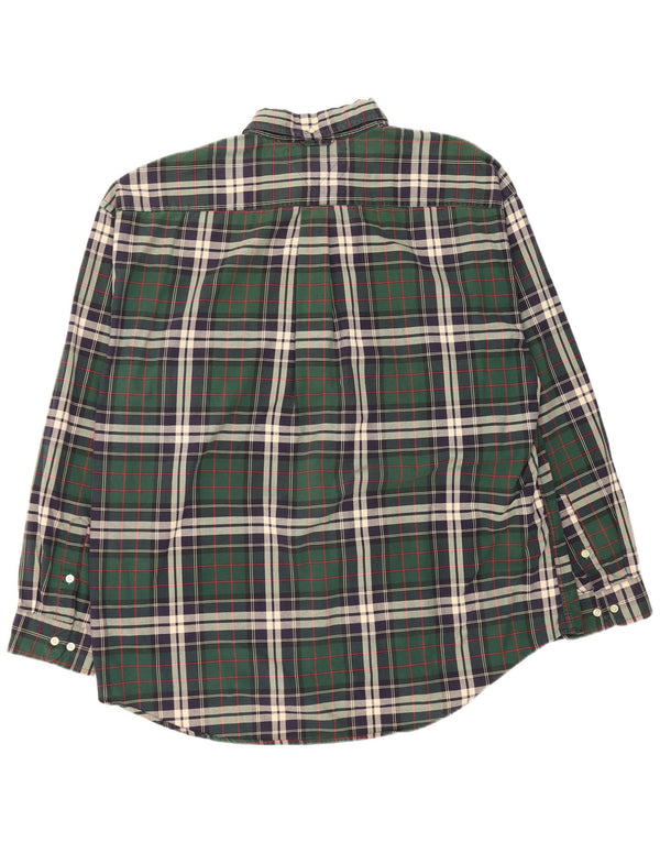 Мужская фланелевая рубашка Tommy Hilfiger 2XL, хлопковая зеленая клетка