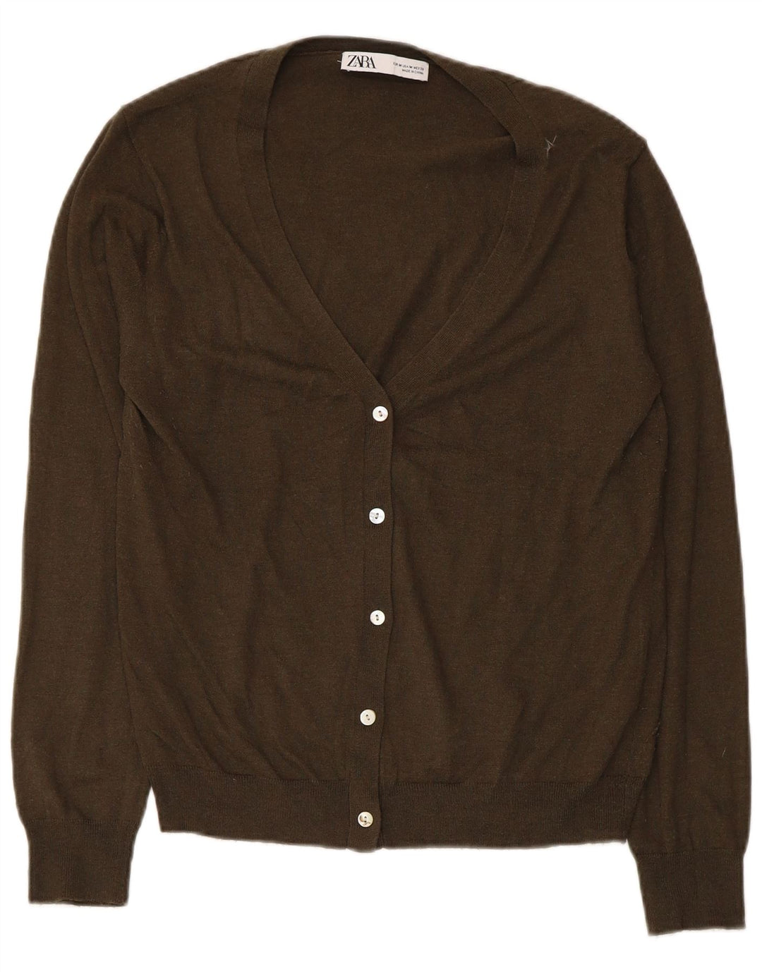 Женский кардиган Zara UK 12, средний хаки