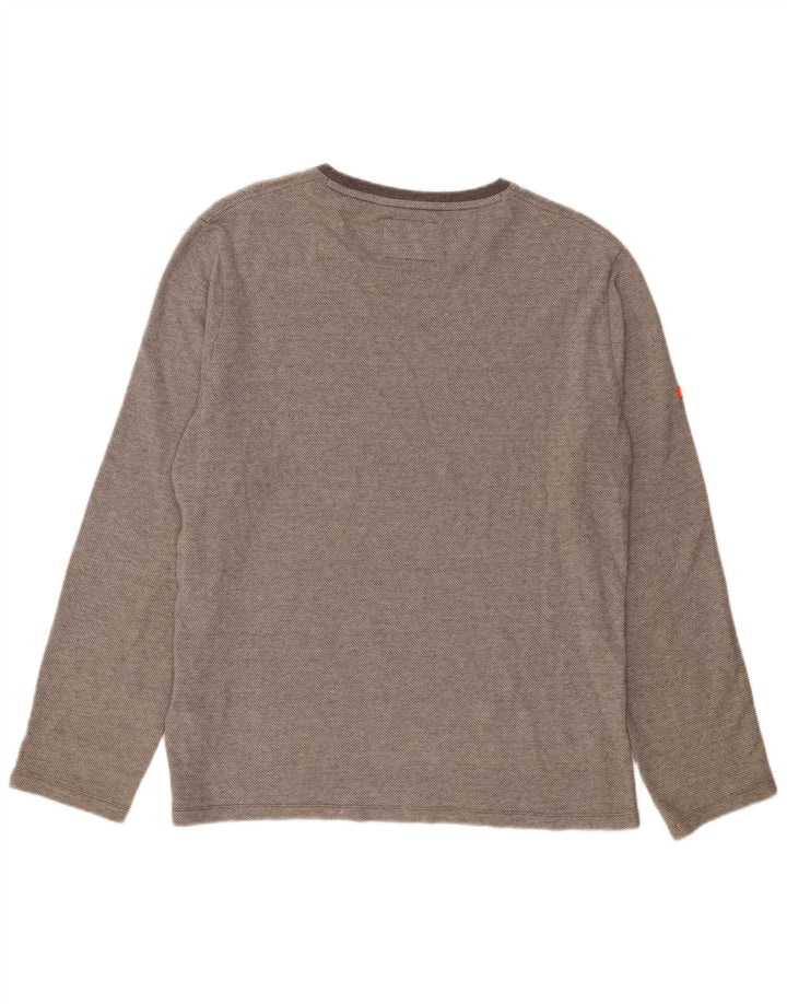 Мужской топ Superdry с длинным рукавом XL, серый хлопок