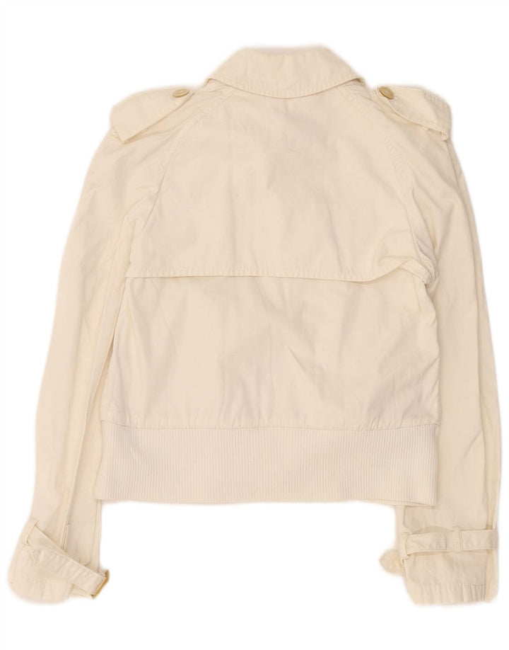 Красная женская укороченная куртка в стиле милитари Valentino IT 42 Medium Off White