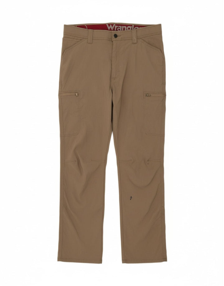 WRANGLER Mens Straight Cargo Trousers W34 L30 Beige Vintage Wrangler and Second-Hand Wrangler from Messina Hembry 