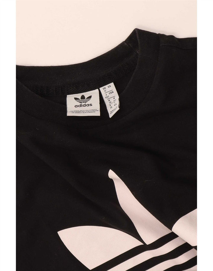 Женская футболка с рисунком Adidas Top UK 12, средний черный
