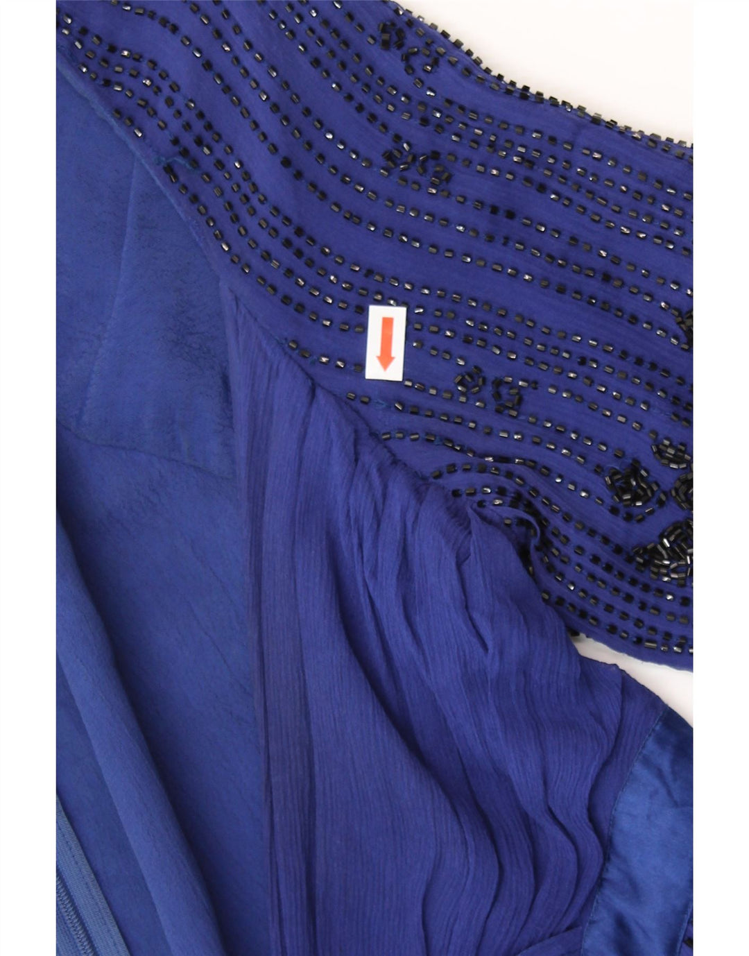 Женская блузка REISS Top UK 10, маленькая, синяя, шелковая