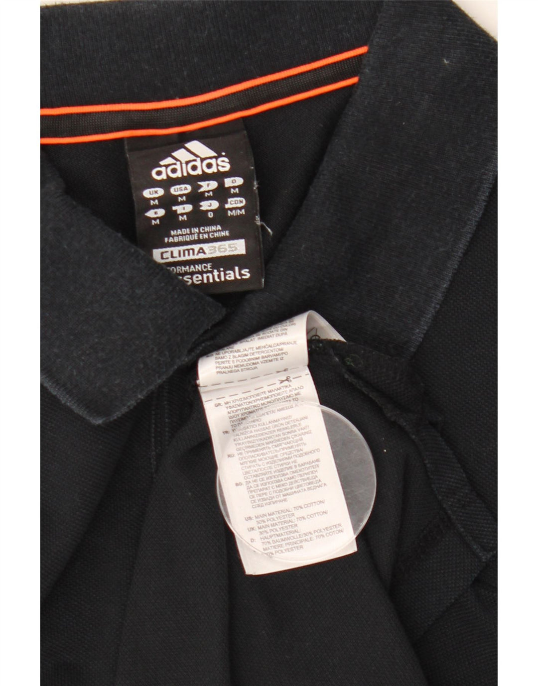 Мужская рубашка поло Adidas Clima 365, средний темно-синий хлопок