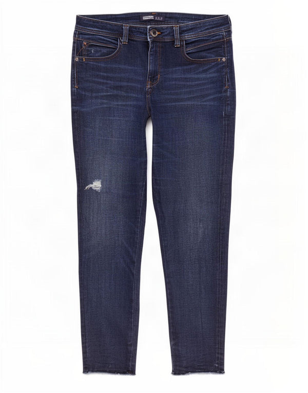 Женские узкие джинсы Zara EU 44 XL W34 L28 Темно-синие, хлопок