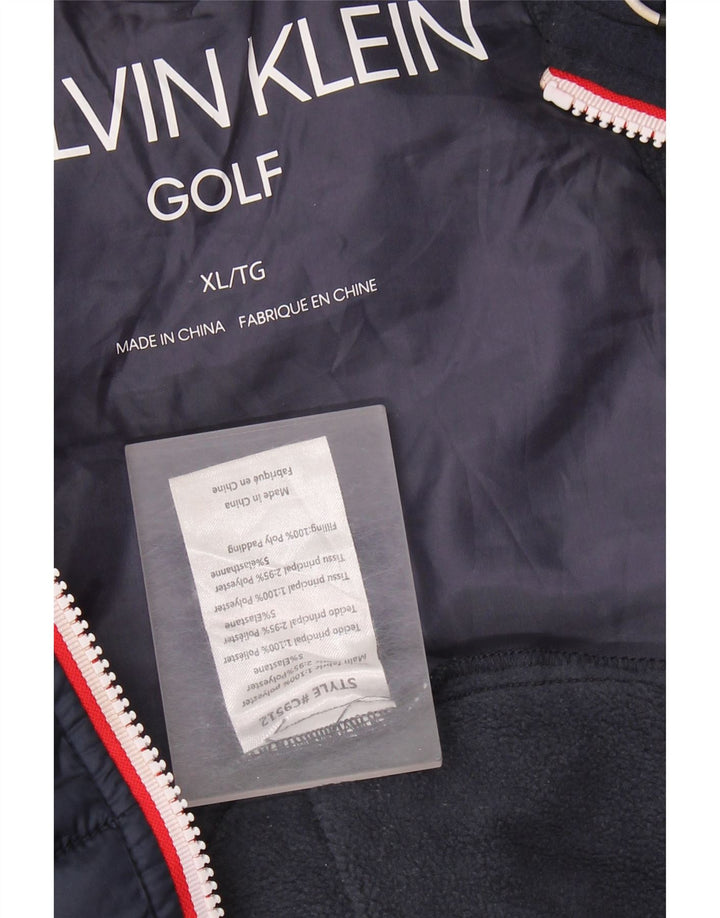 Мужской утепленный жилет CALVIN KLEIN UK 42 XL, темно-синий, полиэстер