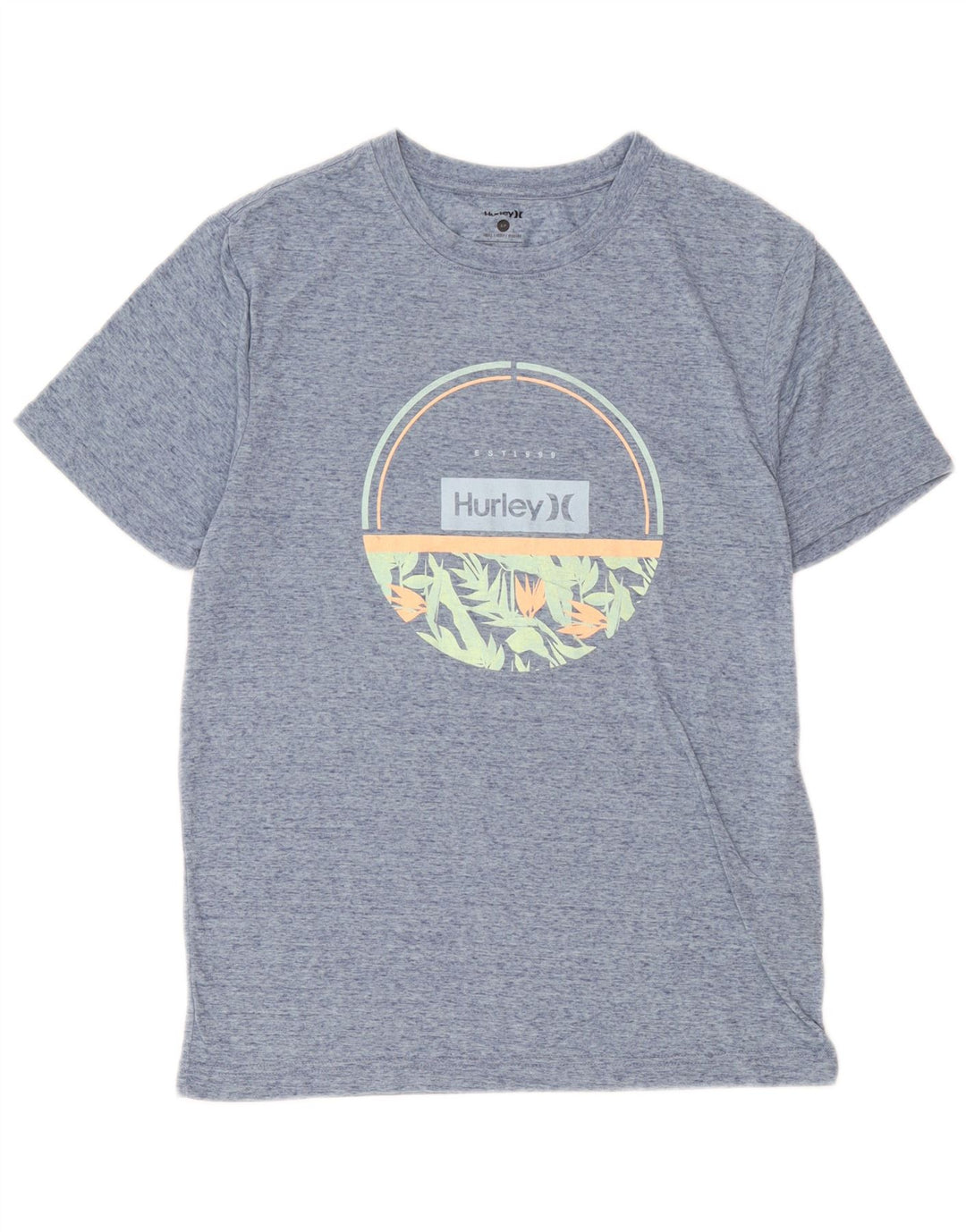 Мужская футболка Hurley с рисунком, маленький синий, полиэстер с крапинками