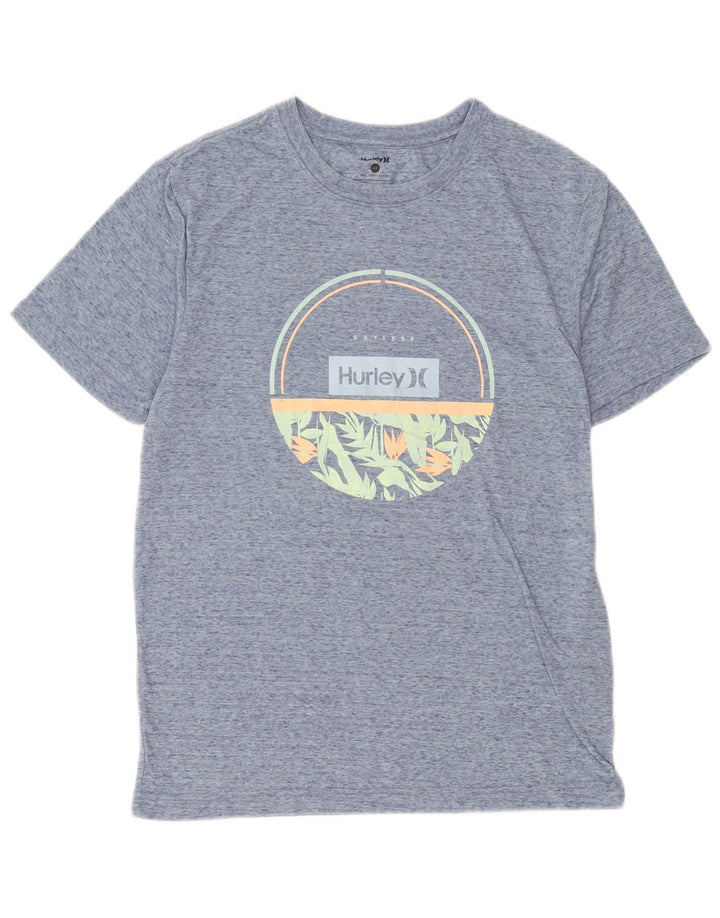 Мужская футболка Hurley с рисунком, маленький синий, полиэстер с крапинками