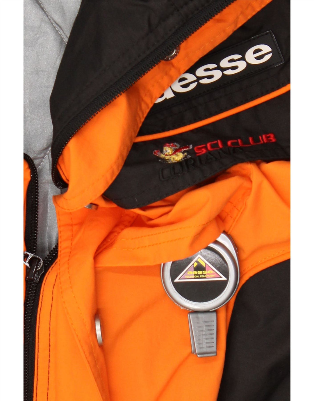 Мужская лыжная куртка Aesse IT 50 с цветными блоками, большая оранжевая, полиамид