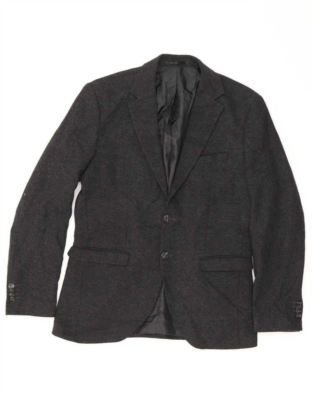 Мужской пиджак на двух пуговицах JACK & JONES UK 42 XL, серый с узором «в елочку»