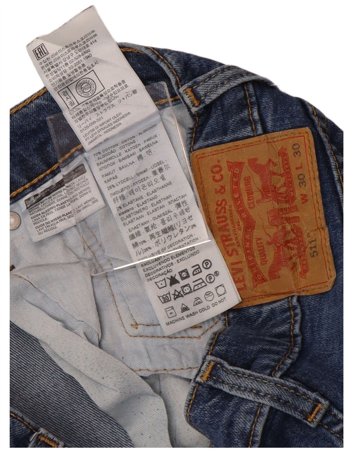 Мужские джинсы Levi's 511 Slim W30 L30 синие, хлопок