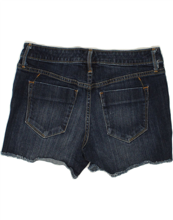 MOSSIMO Womens Mid Rise Denim Shorts US 4 Small W27  Navy Blue Cotton | Vintage Mossimo | Thrift | Second-Hand Mossimo | Used Clothing | Messina Hembry 