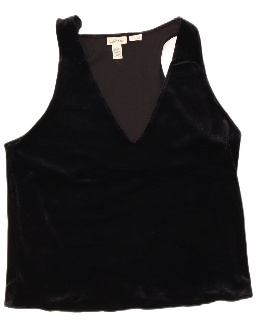Женская блузка без рукавов CALVIN KLEIN UK 14, большой черный полиэстер